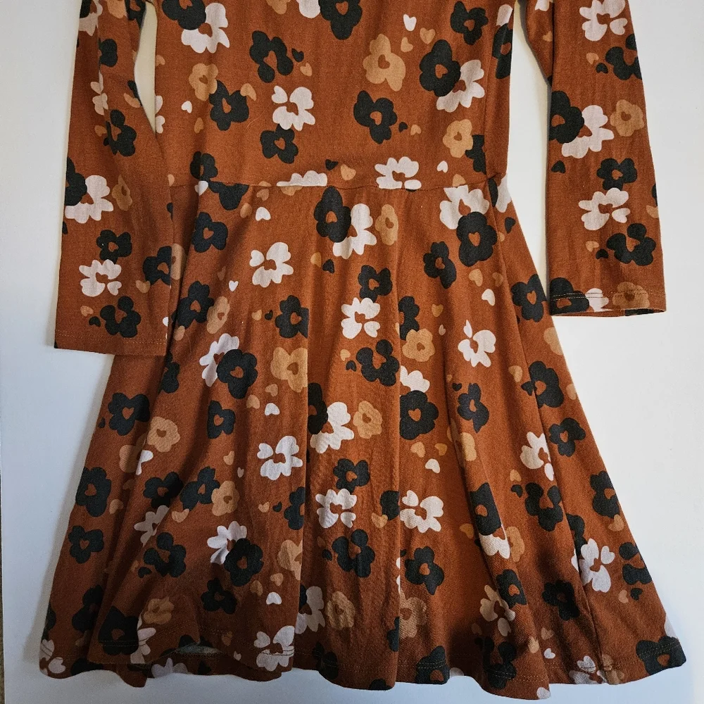 Carter's Girls Brown Flower Dress Size 7